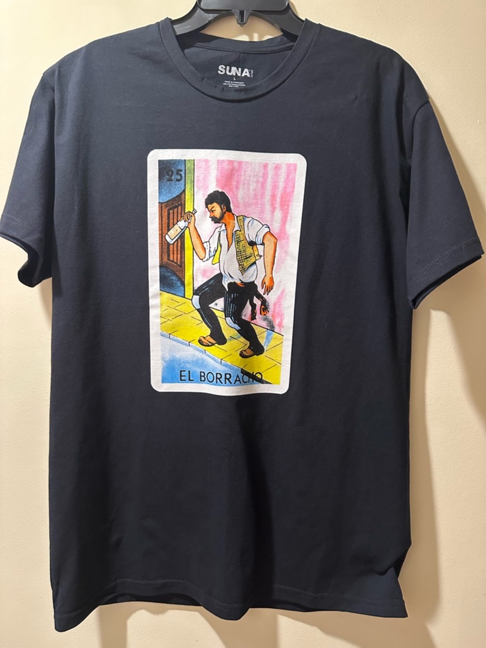 Black Graphic T-Shirt - El Borracho Print